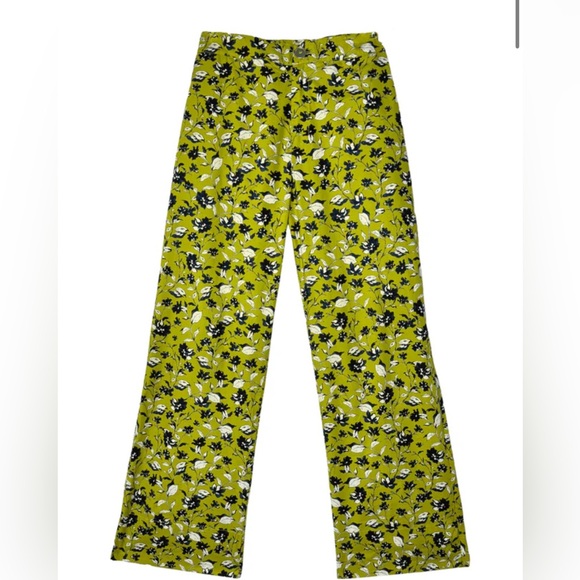 NWT Buru Le Culottes Full Length in Chartreuse Floral - Picture 6 of 10